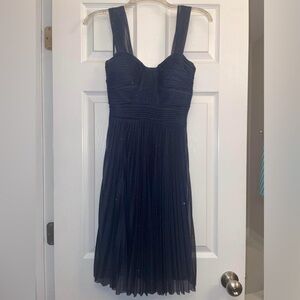 Cache Navy & Gold Shimmer Dress